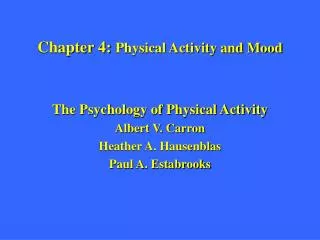 Chapter 4: Physical Activity and Mood