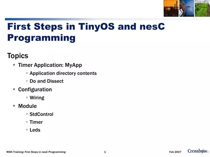 first steps in tinyos and nesc programming