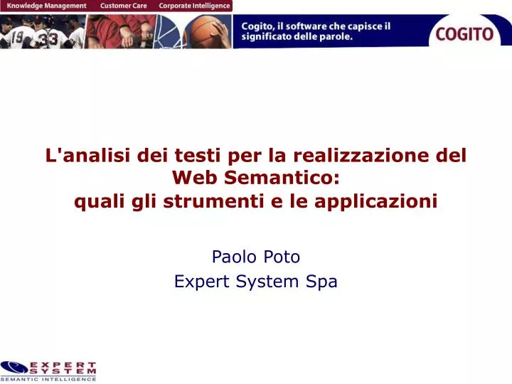 l analisi dei testi per la realizzazione del web semantico quali gli strumenti e le applicazioni