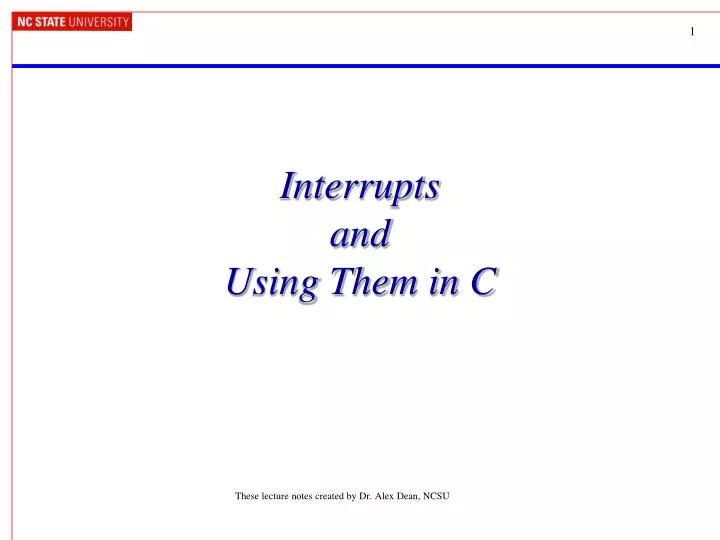 interrupts and using them in c