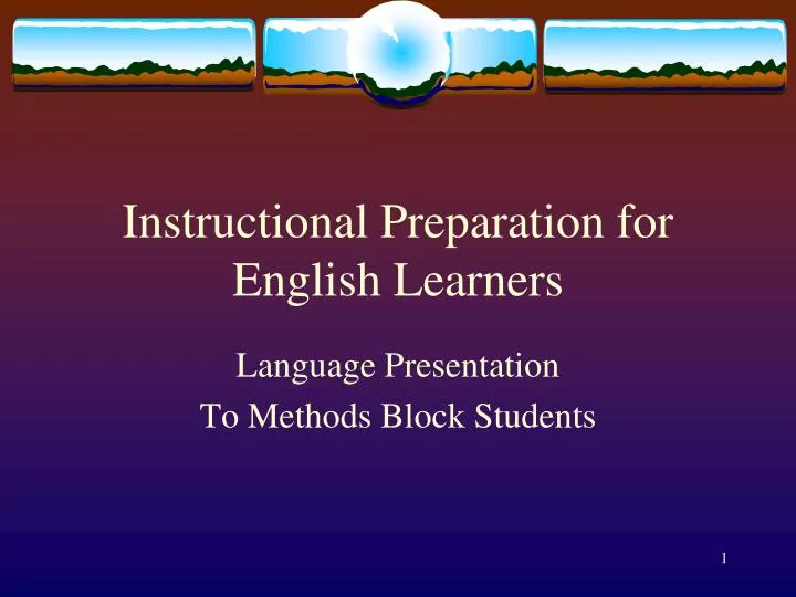 instructional preparation for english learners