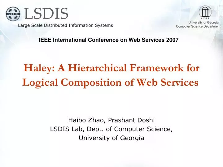 haley a hierarchical framework for logical composition of web services
