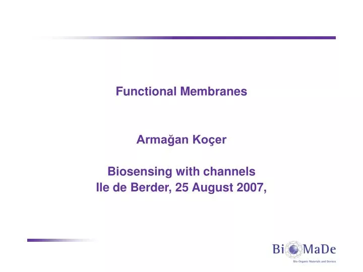 functional membranes