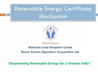 Renewable Energy Certificate Mechanism