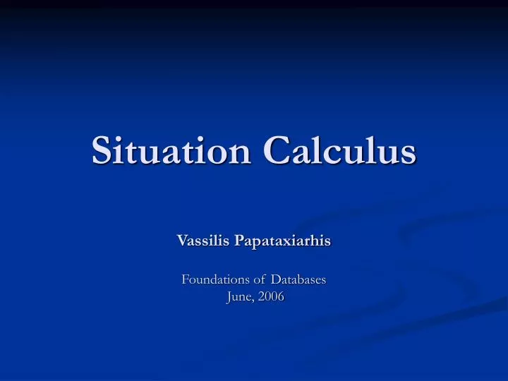 situation calculus
