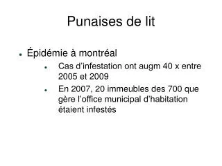 punaises de lit