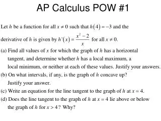 ap calculus pow 1