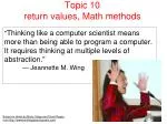 Understanding Java Math Methods and Return Values for Effective Programming - slide 1