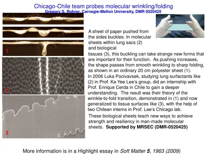 chicago chile team probes molecular wrinkling folding