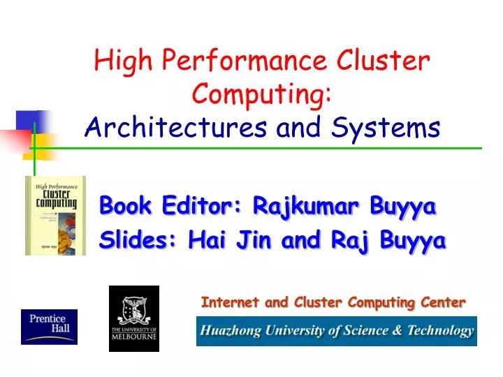 high performance cluster computing architectures and systems