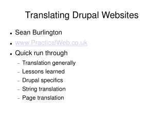 Translating Drupal Websites