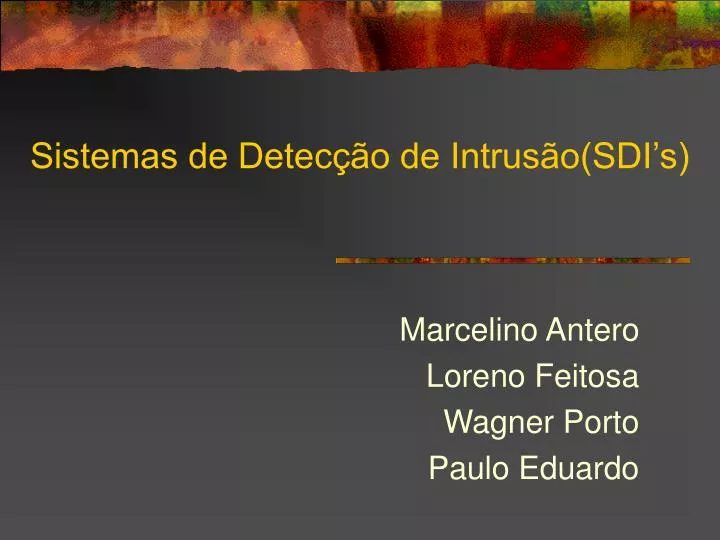 sistemas de detec o de intrus o sdi s