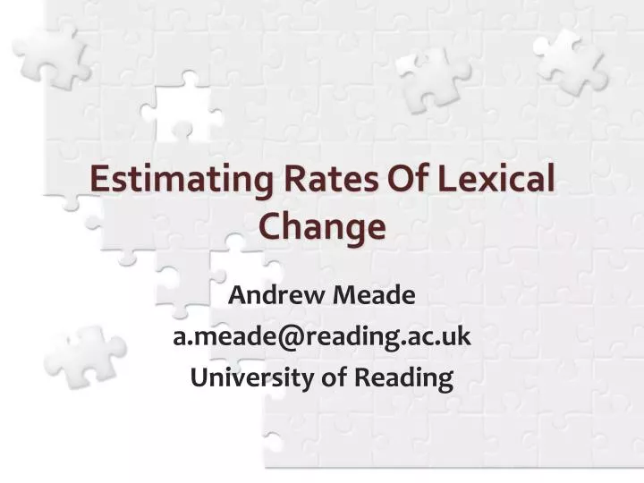 estimating rates of lexical change