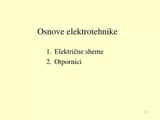 osnove elektrotehnike