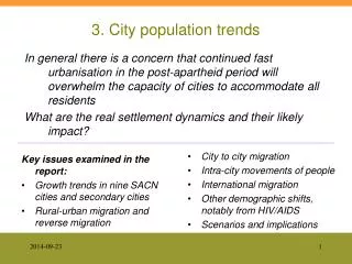 3. City population trends