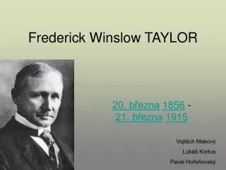 frederick winslow taylor
