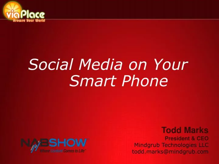 social media on your smart phone