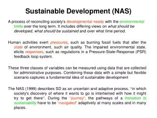 Sustainable Development (NAS)