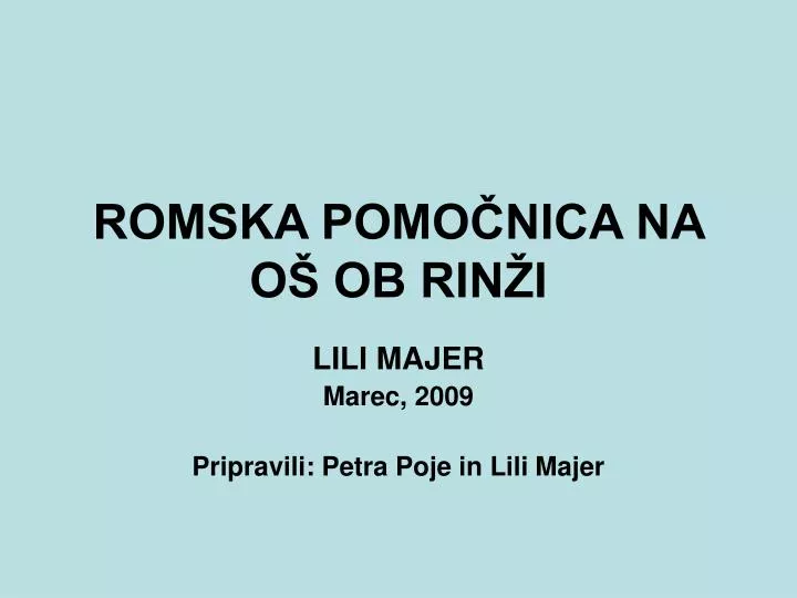 romska pomo nica na o ob rin i