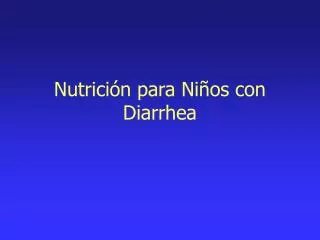 nutrici n para ni os con diarrhea