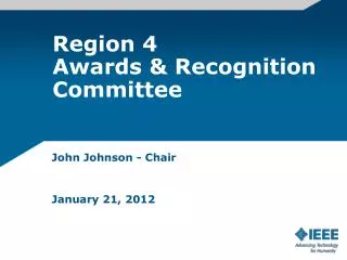 Region 4 Awards &amp; Recognition Committee