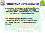 PROGRAMA JOVEM SABER - slide 1