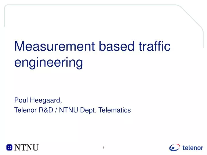 measurement based traffic engineering