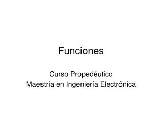 funciones