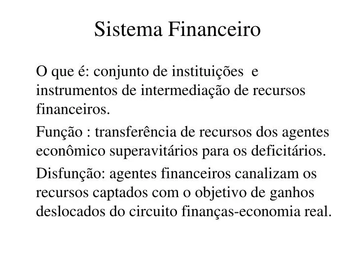 sistema financeiro
