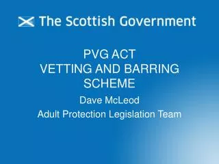 PVG ACT VETTING AND BARRING SCHEME