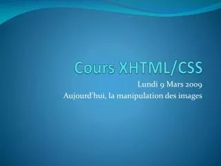 cours xhtml css