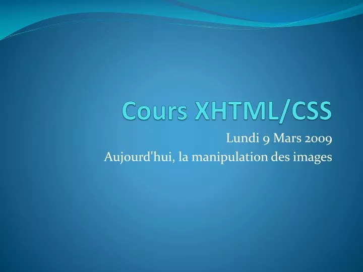cours xhtml css