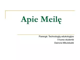 apie meil
