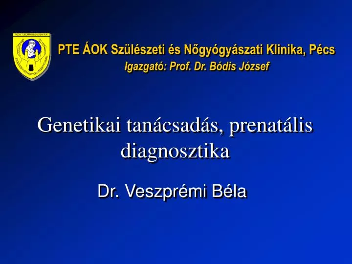 genetikai tan csad s prenat lis diagnosztika