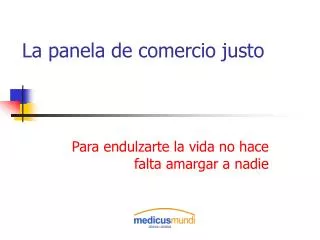 la panela de comercio justo