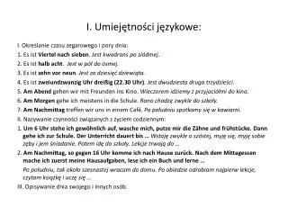 i umiej tno ci j zykowe