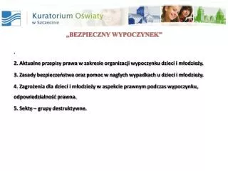 bezpieczny wypoczynek