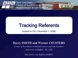 Tracking Referents (based on OIC, December 1, 2006)