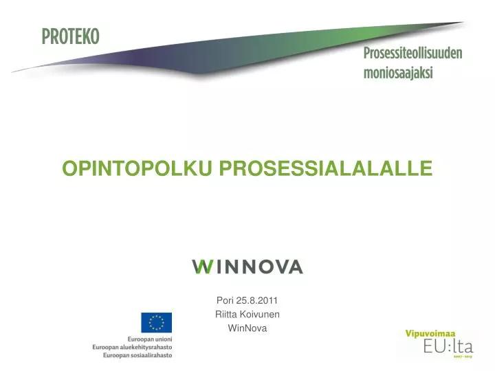 opintopolku prosessialalalle