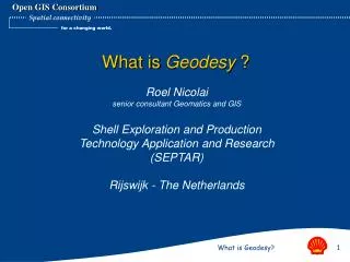 What is Geodesy ?
