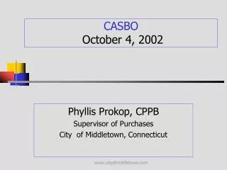 CASBO October 4, 2002