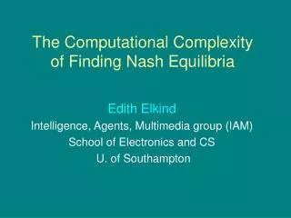 The Computational Complexity of Finding Nash Equilibria