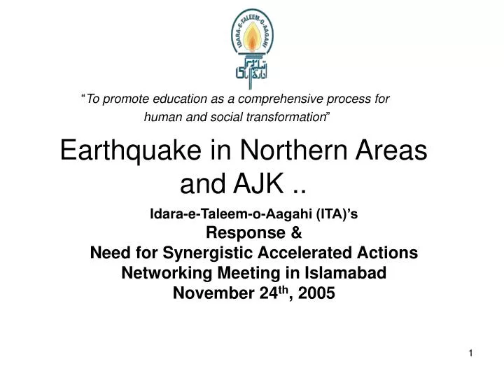 earthquake in northern areas and ajk