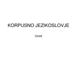 korpusno jezikoslovje