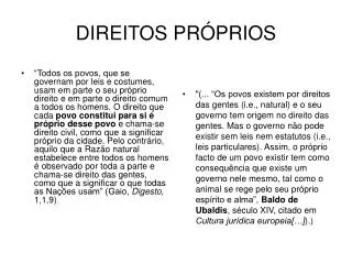 direitos pr prios