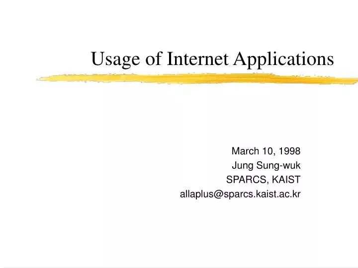 usage of internet applications