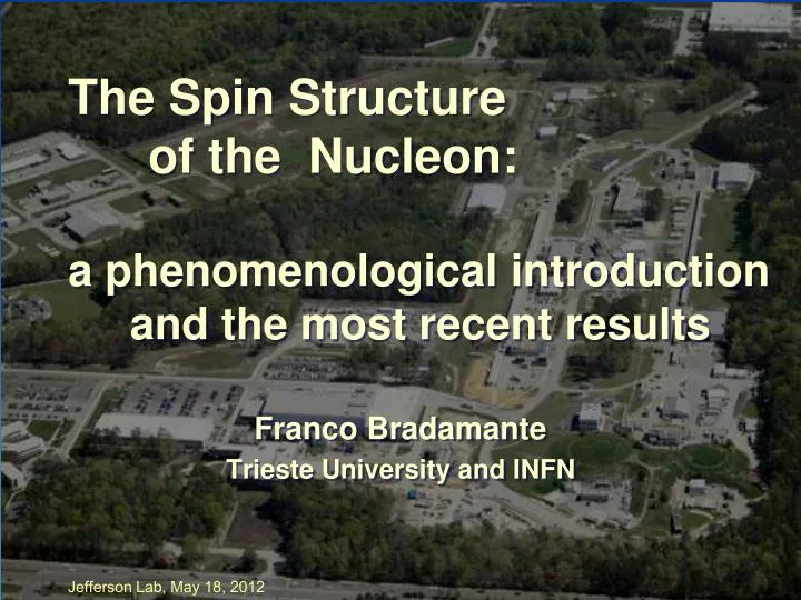 the spin structure of the nucleon a phenomenological introduction and the most recent results