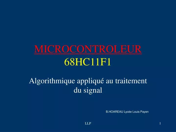 microcontroleur 68hc11f1