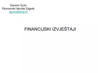 danimir gulin ekonomski fakultet zagreb dgulin@efzg hr