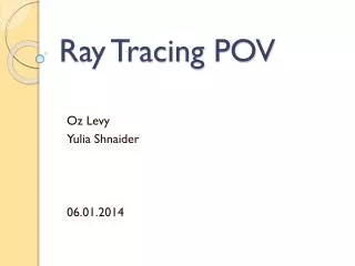 Ray Tracing POV